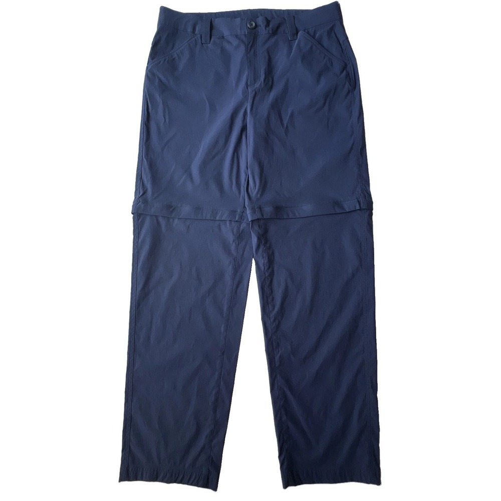 Eddie Bauer Womens Size 12 Blue Convertible Hiking Pants Zip Off Outdoor Travel